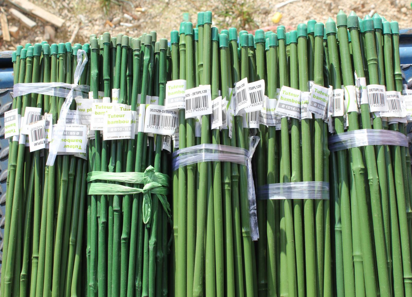 Vente en gros de tuteur bambou plastifié vert